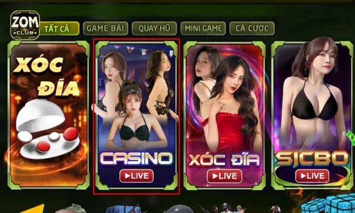 Casino Live Zomclub Casino Live Zomclub mang đến những trải nghiệm cá cược chất lượng nhất
