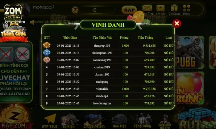 Săn trứng Zomclub Sử dụng các nút quay trong Săn trứng Zomclub để thắng cược